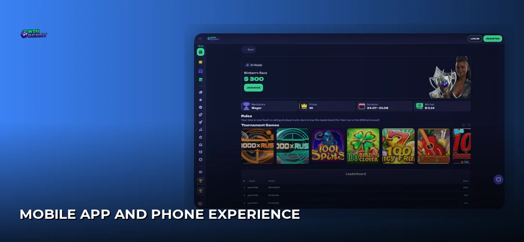 Mobile app and phone experience