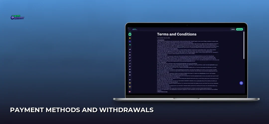 Payment methods and withdrawals